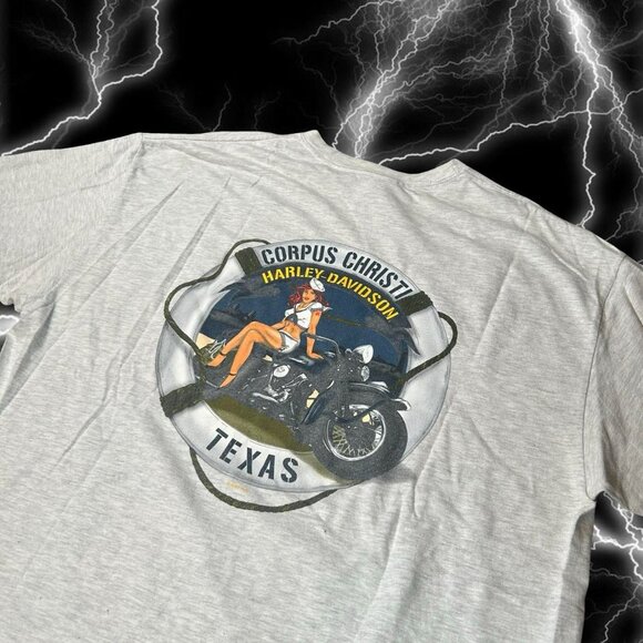 2000s Y2K Biker Punk Texas Harley Davidson Tee - Picture 5 of 5